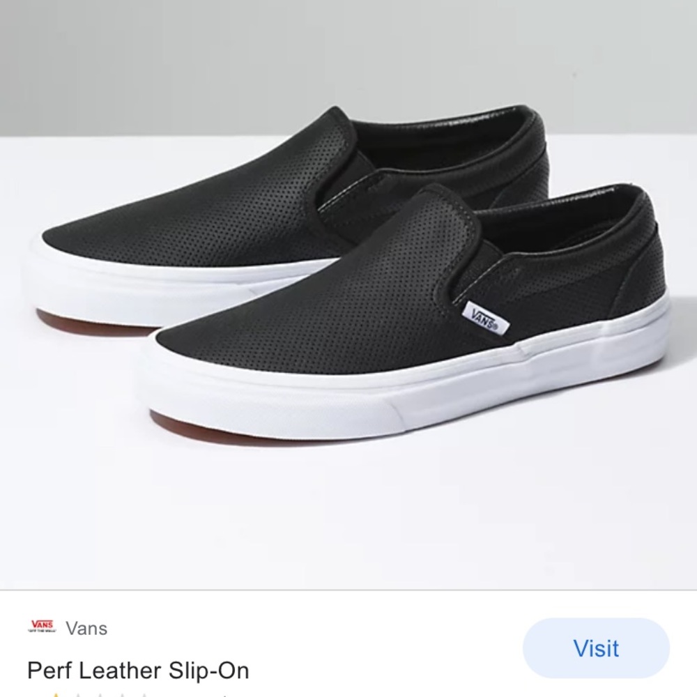 Leather slip on vans